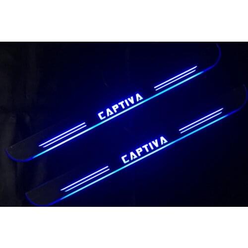Welcome Pedal Lights For Chevrolet Captiva 2011- 2017 2018 Pedal car Door Sill Pathway lamps led thresholds scuff plates auto