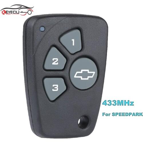 KEYECU 433MHz Remote Control Key 3+1 Button Fob Replacement for Chevrolet SPEEDPARK
