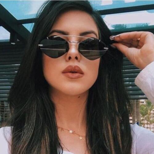 2019 Sunglasses For Women ladies Rimless Diamond cutting Lens Brand Designer Black Men Womens Shades Metal Vintage Sun Glasses