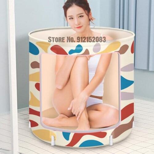 Bath Bucket Adult Foldable Heating Bath Bucket Thickened Household Adult Bath Bucket Portable Body Bath Artifact