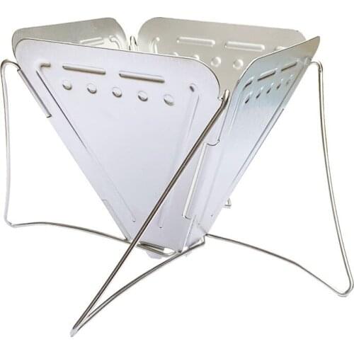 Outdoor Coffee Funnel Mini Alcohol Stove Stainless Steel Folding Stove Camping Picnic Stove Mini Coffee Funnel