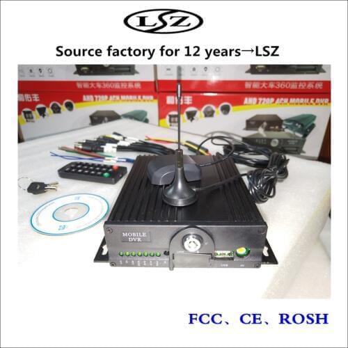 Factory direct 4 channel remote monitoring of dual SD card 3G GPS positioning support NTSC/PAL mode