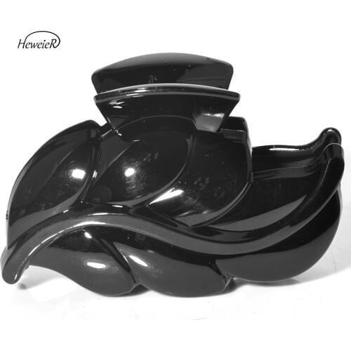 Women Lady Plastic Large Black Hair Crab Clamp Grasp Claws Clip Fashion Headwear Hairpins Headdress Hairpiece Hair Accessories