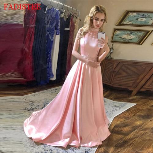 New Style Halter Beading Prom Dresses Sexy Backless Satin Long Evening Party Dress Vestidos De Fiesta Robe De Soirée De Mariage