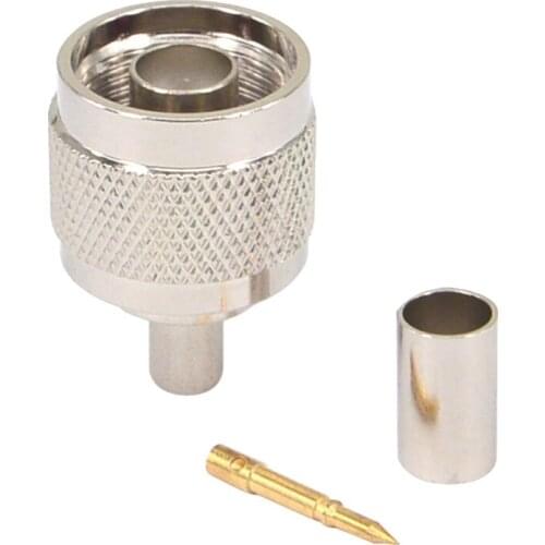 10 Pieces N-Type Male Connector 50-5 N Connector RF Coaxial Connector for LMR300 5D-FB cable N-50J-5 RF Coaxial Connector