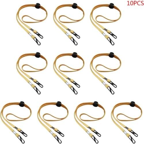 10Pcs Adjustable Strap Face Mask Lanyard Extender with Clips Ear Savers String E56C