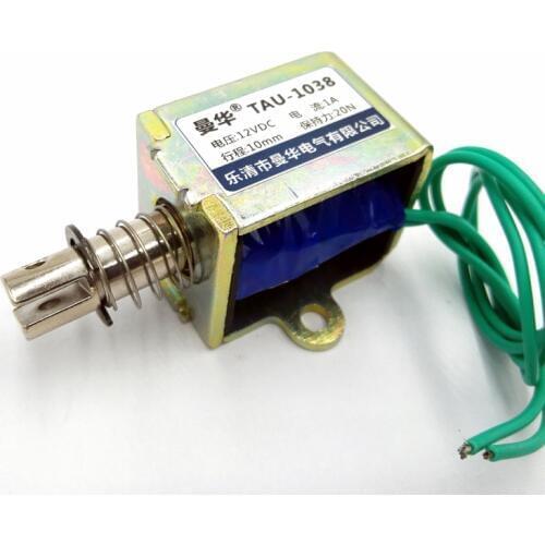 2kg/20N push&pull open Frame electromagnet TAU-1038 stroke 0-10mm 24V 12V Solenoid electromagnet