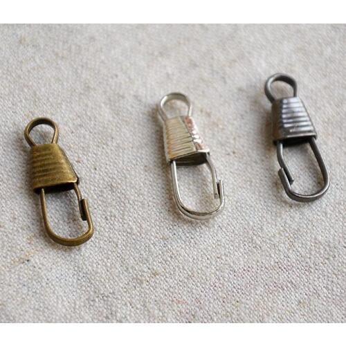 200pcs Vintage Metal Luggage bag Dog buckle Snap hook,Bag hanger Lobster Clasp DIY Sewing handmade Key chain buttons AU180