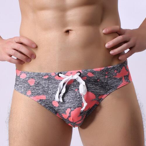 2019 New Summer Waterproof Swimwear Men Brief Sexy Swimsuit Swimming Trunks For Bathing Man Swimming Shorts Zwembroek Heren