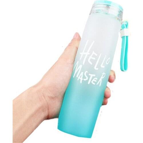 480ML Glass Water Bottle Water Drinking Bottle Fashion Water bottles With Lid direct drinking Drinking Bottles