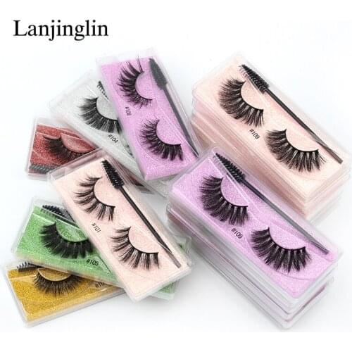 5/50/100 Pairs Wholesale Price False Eyelashes Professional Natural Long Wispy 3D Mink Lashes Handmade Fake Lashes Makeup Tools