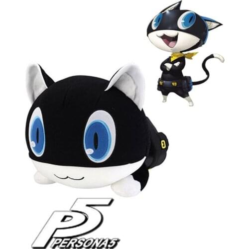 Persona 5 the Animation plush toy black cat Morgana Mona anime figure cosplay plush doll 40cm high quality pillow Cosplay Props
