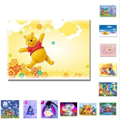 Disney Cartoon Winnie The Pooh Wall Art Canvas Painting Nordic Posters and Prints Wall Pictures for Living Room Decoration