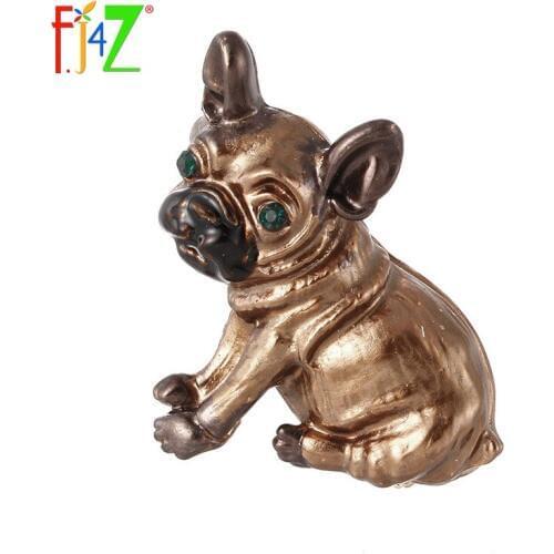 F.J4Z New Arrival HOT Unisex Costume Brooches Pins Fashion Lovely Vivd Puppy Enamel Alloy Gift Brooches