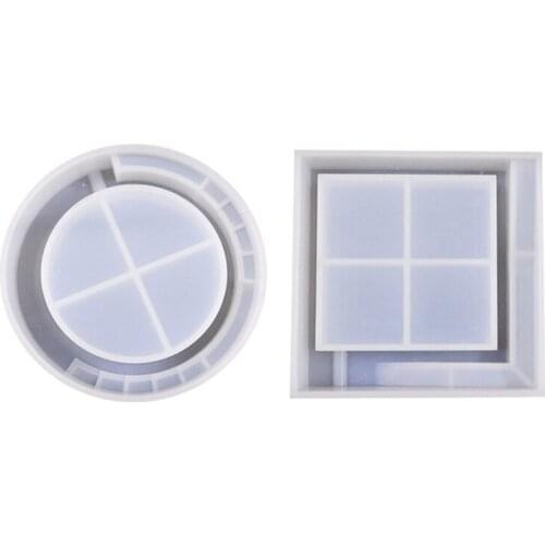 Round and Square Ladder Ashtray Mold Resin Epoxy Silicone Mold Jewelry Casting R58E
