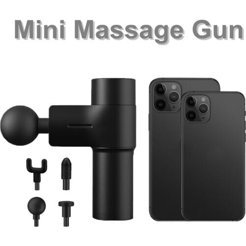 Mini Massage Gun Fitness Body Massager Deep Muscle Vibration Relief Pain Relax Noise Reduction Design Face Neck Massager