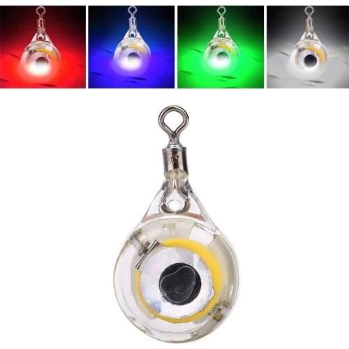 Mini Fishing Lure Light LED Deep Drop Underwater Eye Shape Fishing Squid Fishing Bait Luminous Lure for Attracting Fish 1PCS