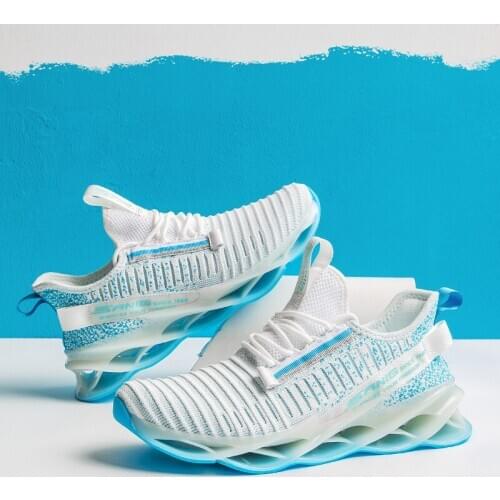 ZOXO 2020 New Outdoor Men Running Jogging Walking Sports Shoes High-Quality Lace-Up Athietic Breathable Blade Sneakers