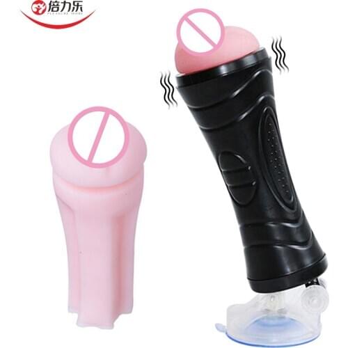 Male Masturbator Cup Pussy Penis Exercise Trainer Sex Toys for Men Artificial Vagina Penis Vibtator Suction Cup Erotic Sex Shop