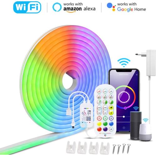 RGB Neon Sign LED Strip Light USB Tape Ribbon Remote For Home Room Kitchen Decor Christmas Party Wall Decoration Neon Led Sign