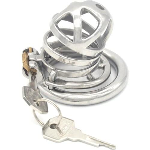 New Mens Metal Chastity Device Stainless Steel Penis Lock Penis JJ Birdcage Adult 40/45/50mm Cockrings Sex Products for Men