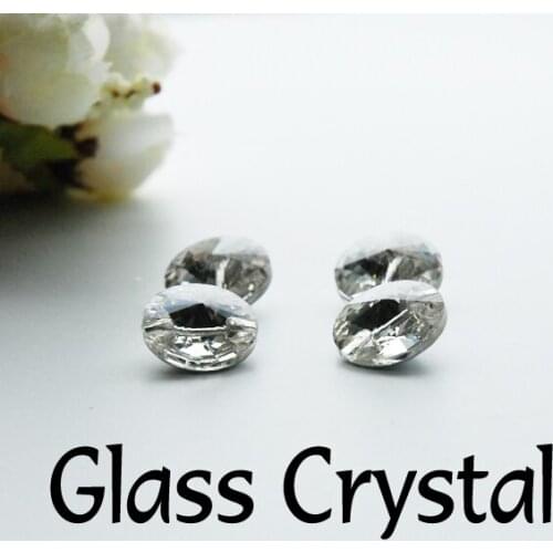 Wholesale 8,10,12,14,16,18mm Crystal Clear Color Glass Crystal Rivoli Sew On Rhinestone With One Hole Sewing Beads SF0207-SF0218