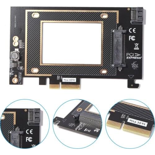 PCIE Riser PCI Express V3.0 X16 to U.2 SFF-8639 Adapter NVMe SSD Expansion Card Compatible for PCIE V2.0 V1.0 Motherboard HOT