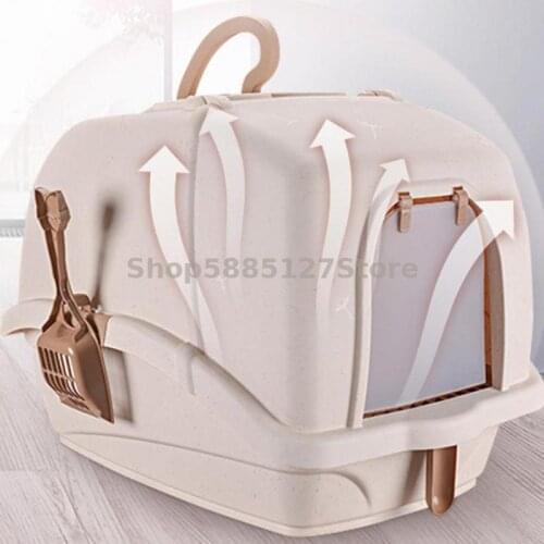 Large Size Cat Litter Pan Fully Semi Closed Super Large Cat Litter Pan Deodorization Extra Large Cat Litter Pan Toilet