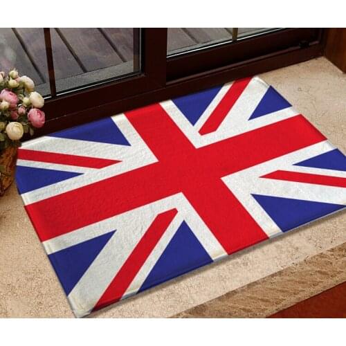 American Flag Carpet Doormat US British Flag Floot Mats Canada Germany Anti-slip France Fleece Kitchen Mat Bedroom Area Rugs Pad
