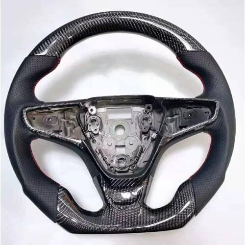 OEM Cuatomized Gloss Carbon Fiber Sports Steering Wheel Alcantara Leather compatible for Chevrolet Equinox 2016-2020