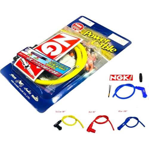 Universal Motorcycle 8MM Ignition Coil Spark Plug Iridium Power Cable For Honda Yamaha Kawasaki Dirt Bike Go Kart ATV Scooter