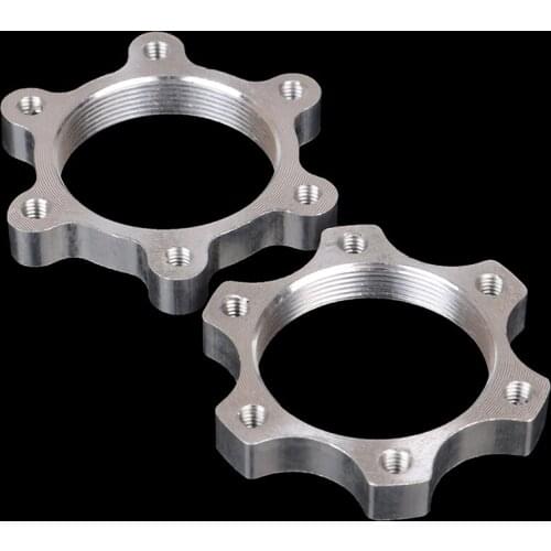 2PCS Bicycle Disc Brakes Conversion Seat 44mm/48mm Thread Hub Flanges Nut Aluminum Alloy Lock Bike Adaptor