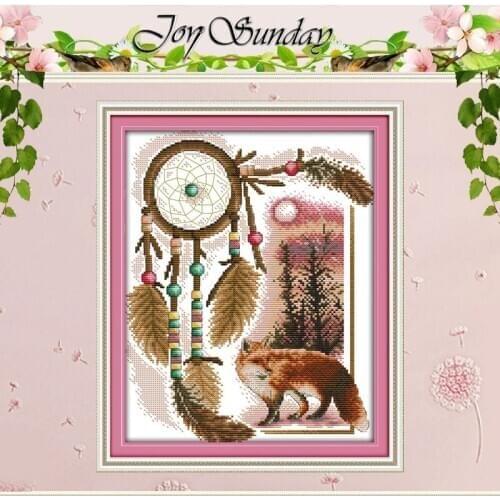 Totem (fox) Patterns Counted Cross Stitch 11CT printed 14CT Cross Stitch Sets Animals Cross Stitch Kits Embroidery Needlework