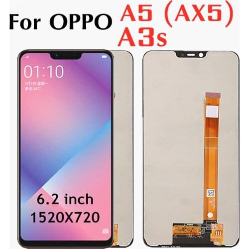 For OPPO A5 AX5 CPH1809 / A3S CPH1803 LCD Display Touch Screen Digitizer Replacement For Oppo A5 PBAM00 lcd Display Assembly