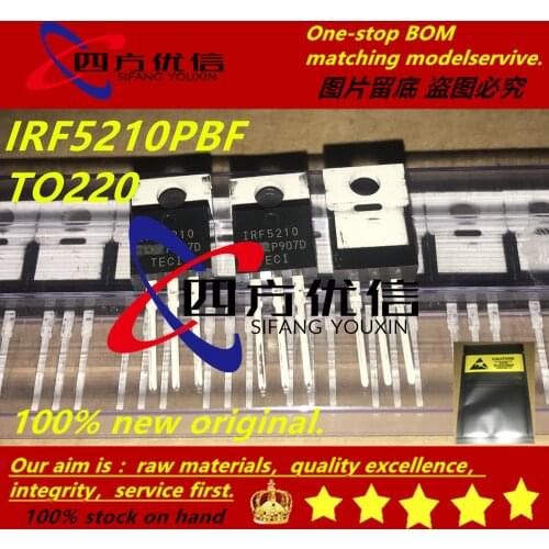 100% new original (5PCS) IRF5210PBF IRF5210 TO220