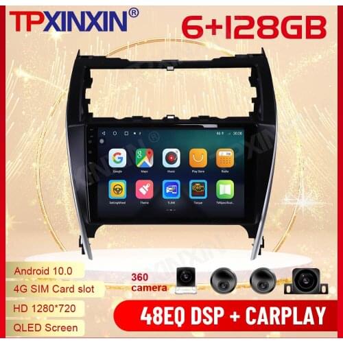 2 Din Carplay Android Radio Receiver Multimedia Stereo For Toyota Camry 2012 2013 2014 2015 2016 2017 GPS IPS Recorder Head Unit