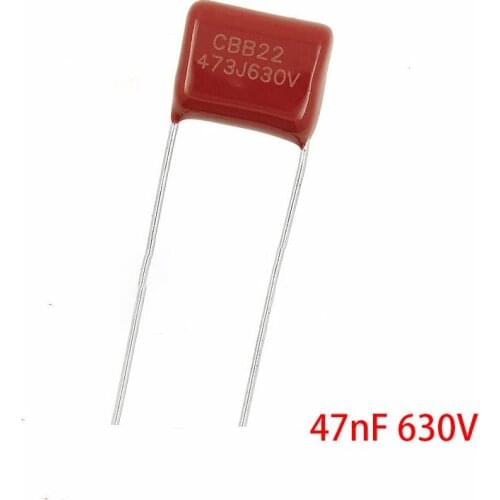 20PCS/Lot 47nF 473 630V CBB Polypropylene Film Capacitor Pitch 10mm 473 47nF 630V NEW