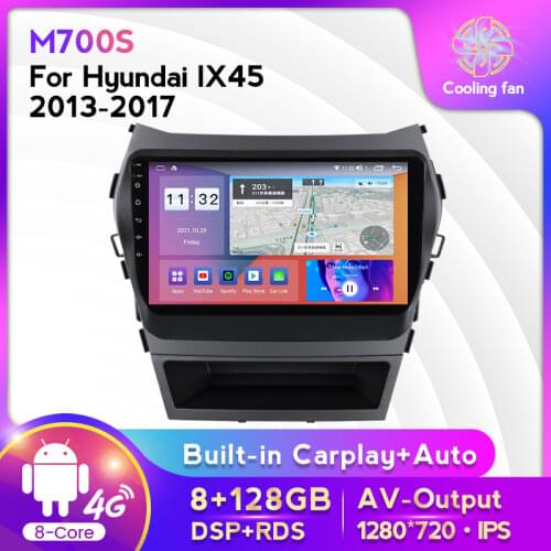 6G RAM+128G ROM 4G LTE Android 11 octa core car dvd player gps for Hyundai IX45 Santa fe 2013 2014-2017 radio stereo navigation