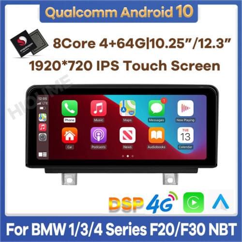 Snapdragon Android 10.0 Car Multimedia Player GPS Navigation for BMW F30 F31 F34 F32 F33 F36 2013-2017 NBT with BT Wi-Fi Carplay