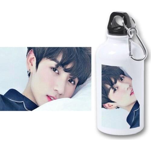 MERCHANDMANIA BIDON METALICO 400ML BTS JUNG Monkey MAP OF THE SOUL bottle metal travel sport picnic fishing custom hunting