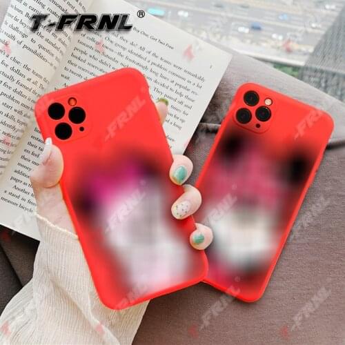For iPhone 11 case Red soft TPU case for iPhone 6 6S 7 8 Plus XS Max 11 Pro Max case cute for iPhone SE 2020 case