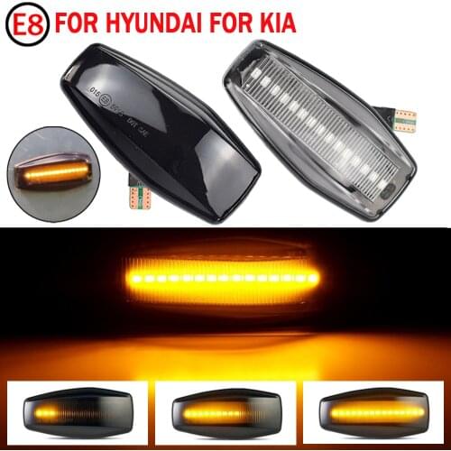 2pcs Dynamic LED Side Marker Signal Light Indicator Lamp For Hyundai i10 Getz Elantra XG Tucson Terracan Coupe Trajet Matrix