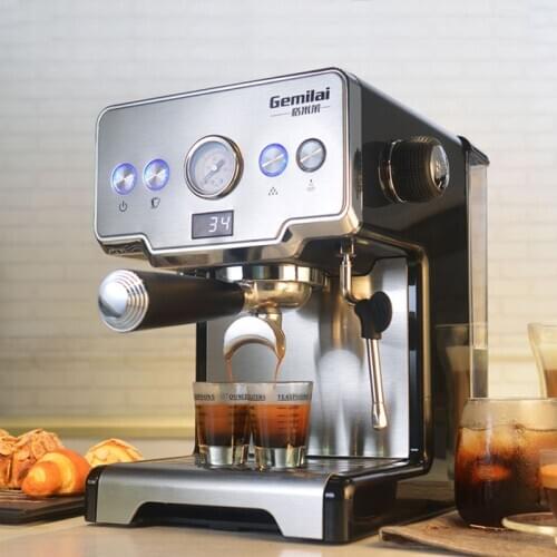 Espresso Machine Stainless Steel 15Bars Semi-automatic For Home Italian Coffee Maker