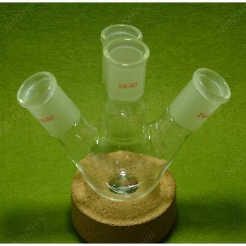100ML 4 neck round bottom flask,24/40 joint,heavy wall,lab glassware flask