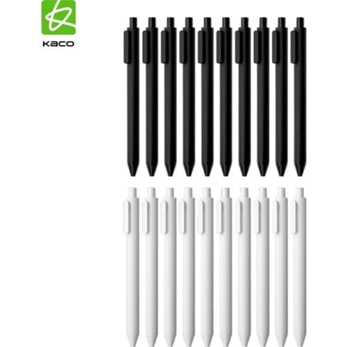 10pcs Original Kaco Pen 0.5mm Gel Pen Signing Pen Core Durable Signing Pen Refill Smooth Writing for School Office Smart Home
