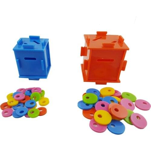 Parrot Toys Coin Box Puzzle Bird Toys Training Intelligence Development Toys Parrot Supplies D776