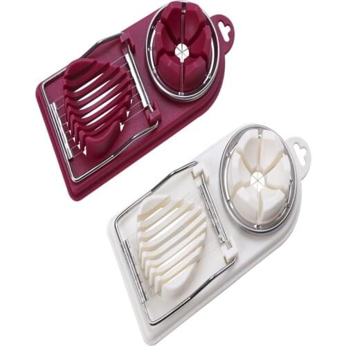 Cooking Tools 2in1 Cut Multifunction Kitchen Egg Slicer Sectione Cutter Mold Flower Edges Gadgets Tools