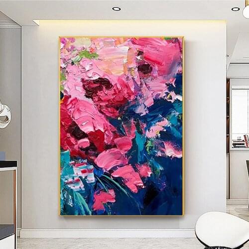 Hand Painted Cuadros Grandes Decoration Salon Canvas Painting Bedroom Wall Decoration Oil Painting Handmade Abstract Paintings
