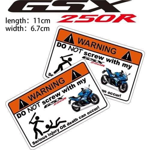 KODASKIN Motorcycle Cheap 2D Creative Warning Sticker Decal for SUZUKI GSX 250R