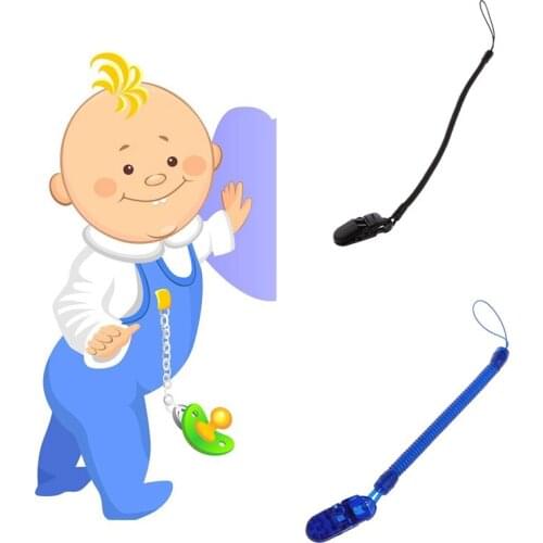 Hot Baby Spring Pacifier Chain Infant Toddler Dummy Pacifier Spring Soother Nipple Clip Chain Holder Strap Dropshipping